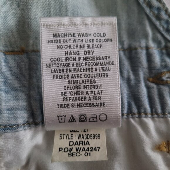 Joe's Jeans Rare Vintage Wash Wide Leg Denim Overall SZ 27 - Picture 10 of 10